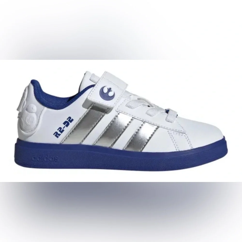 Adidas Star Wars Grand Court 2.0 C R2-D2 White Blue IH1136 Kids Size 3 NEW